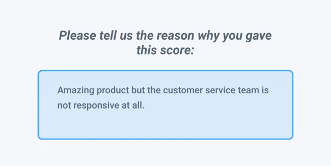 Example of an open question that follows up a closed rating question